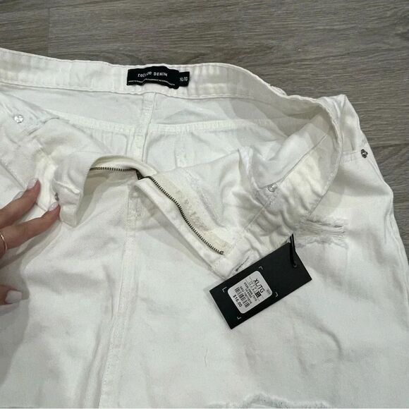 Urban Planet White  Denim Mini Skirt XL - Picture 5 of 5